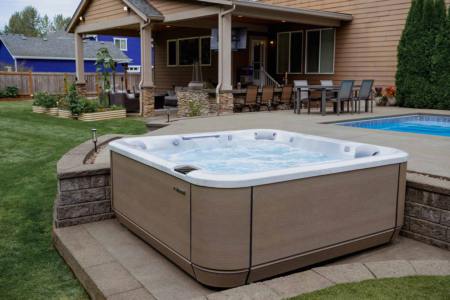 Promotions - hottub in backyard