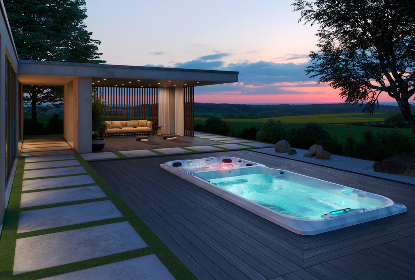 swim spas, spa swimmer, swim spa hot tub