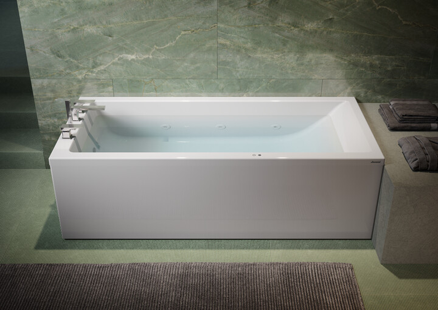 Si vous d&eacute;sirez un massage silencieux, relaxant et des jets d&rsquo;eau laminaires, optez pour une baignoire baln&eacute;o Jacuzzi&reg; J-Quiet&trade; avec Whisper+ Technology&trade;