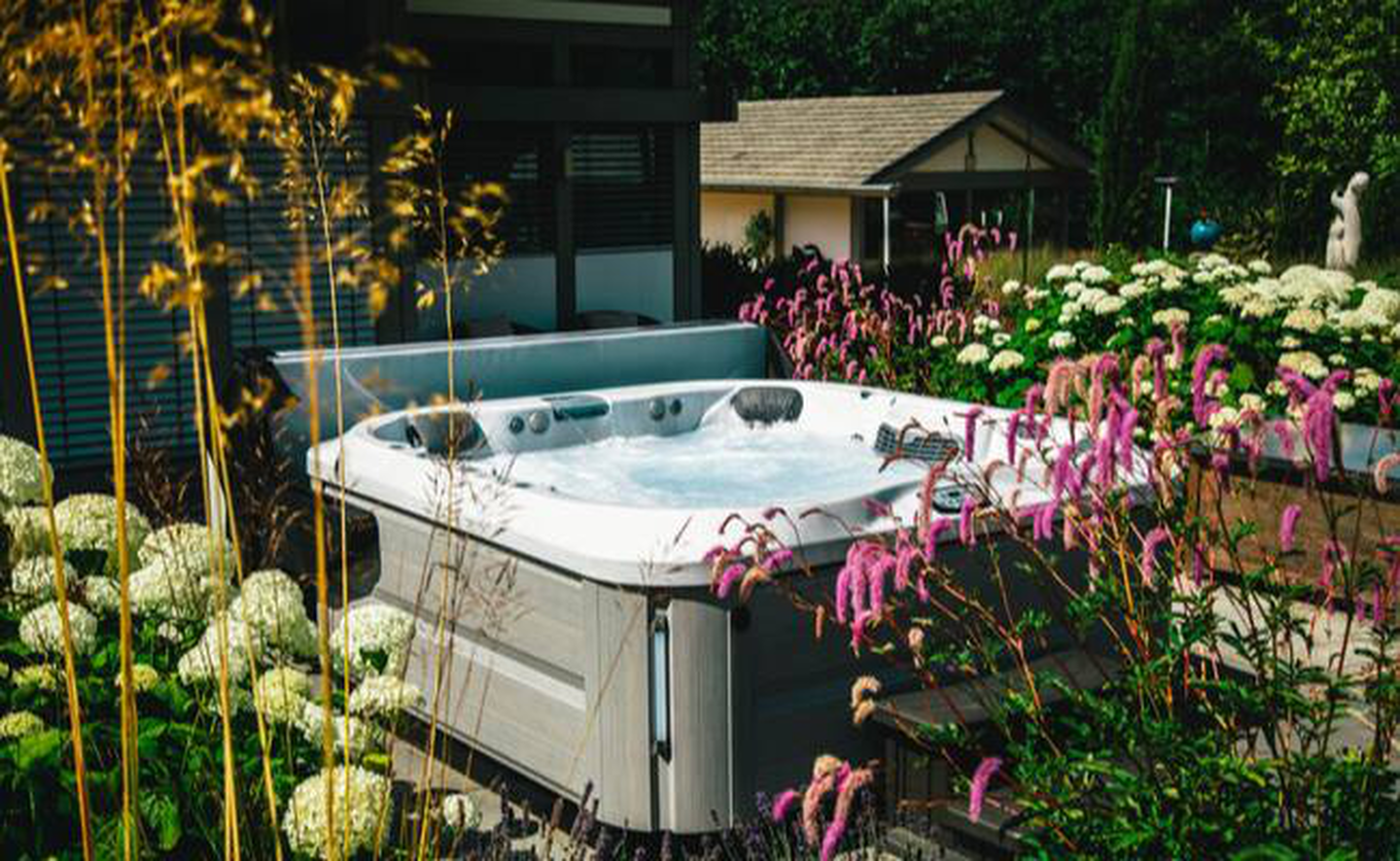 Jacuzzi&reg; Hot Tub in summer flowers