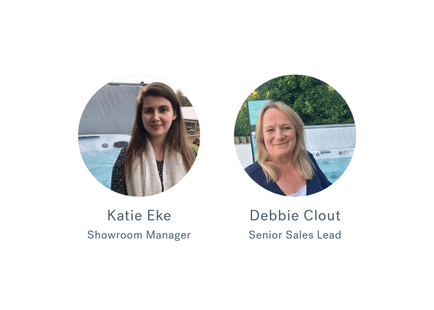 Katie Eke (Showroom Manager) &bull; Debbie Clout (Senior Sales Lead)