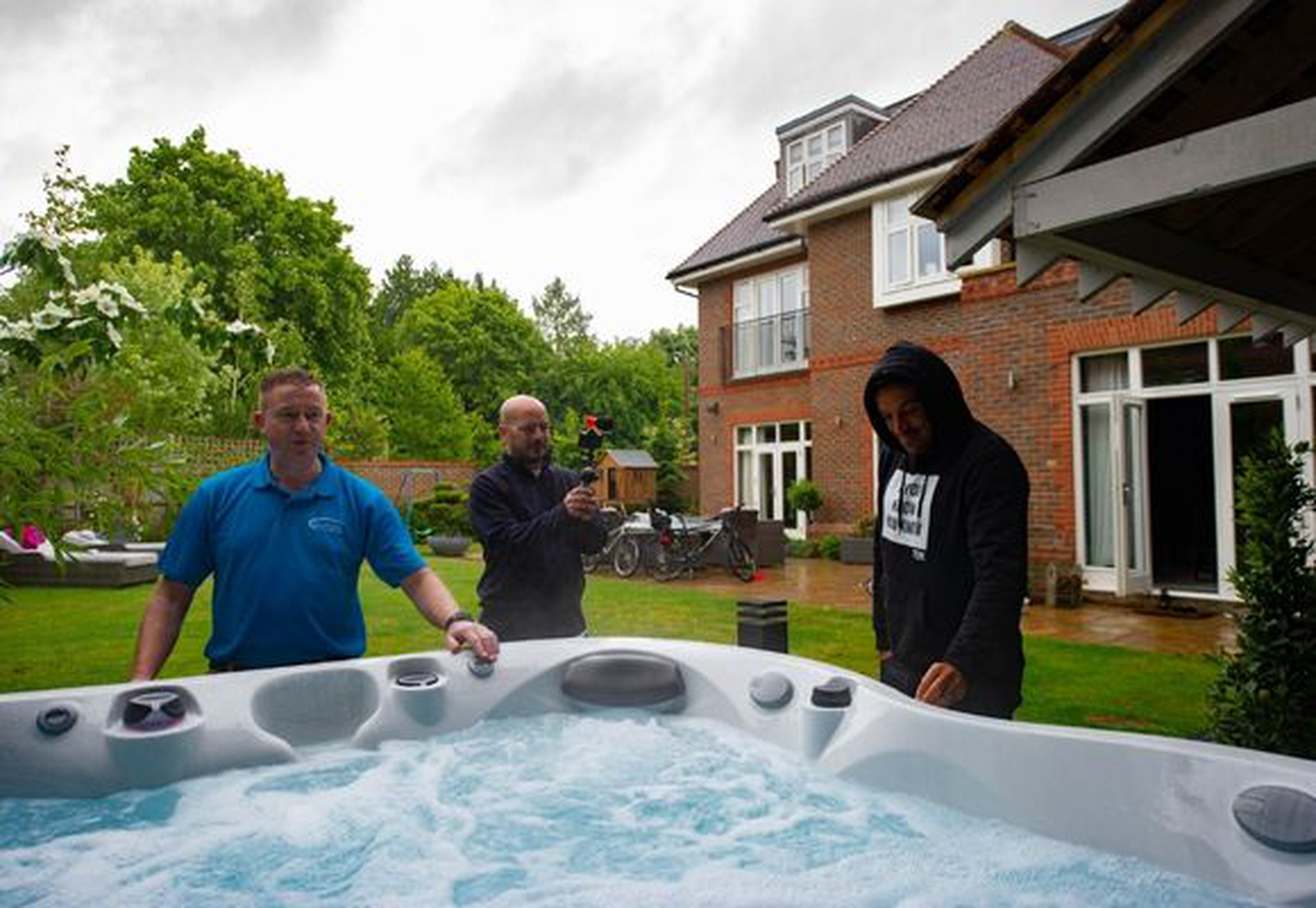 Peter Andre Walsh hot tub install