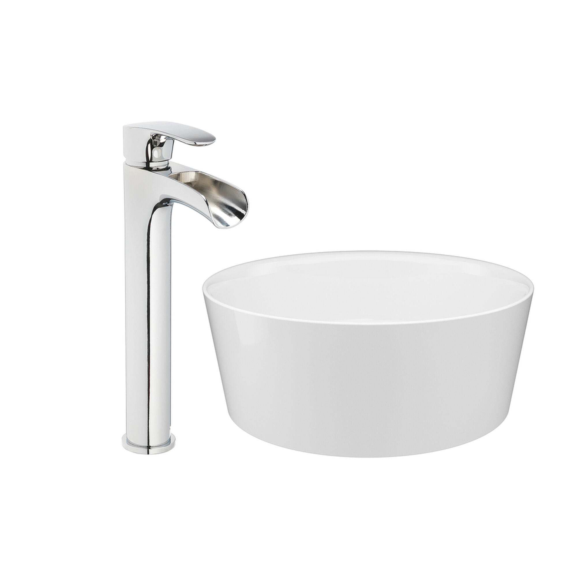 Jacuzzi® Round Vessel Sink with Vessel Filler Faucet Jacuzzi®