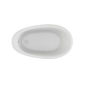 BRIA™ 5934 Deck Mount Compatible Acrylic Freestanding Soaking Slipper Bath End Drain White with Chrome Drain