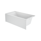 SIGNATURE® Rectangle Flat Front 6030 Skirted Whirlpool RH White