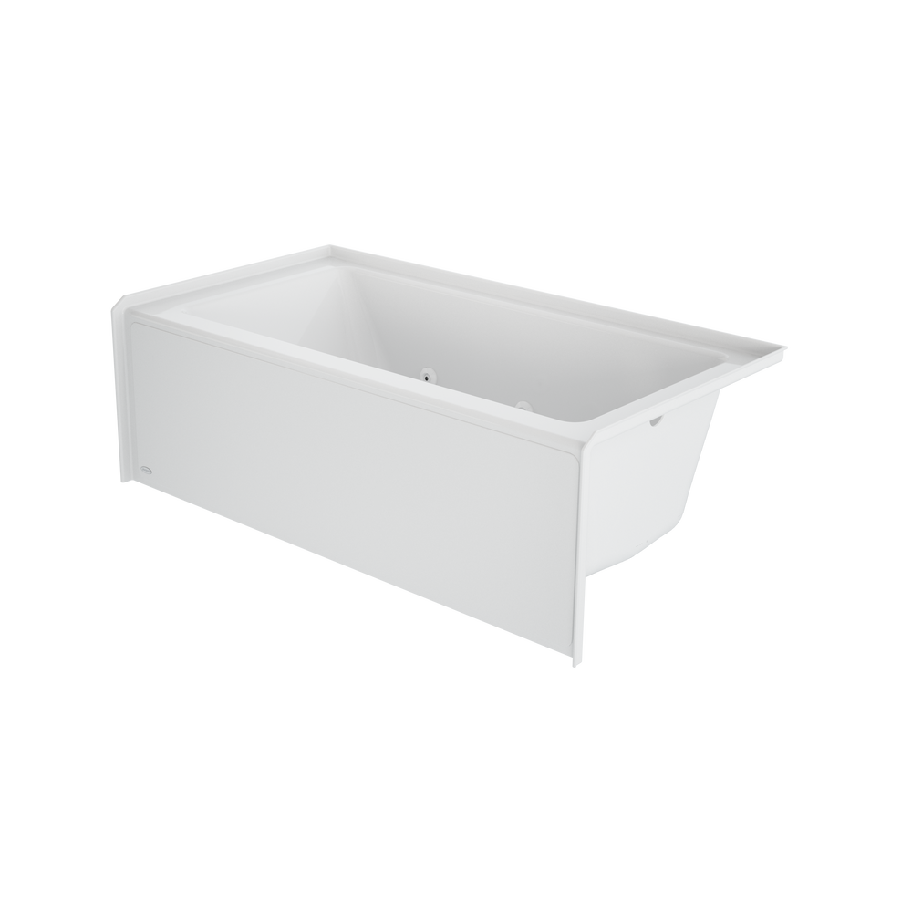 SIGNATURE® Rectangle Flat Front 6030 Skirted Whirlpool RH White