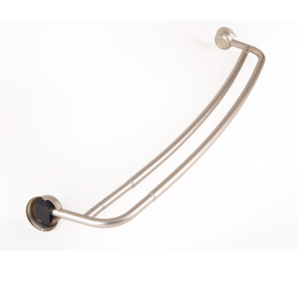 Jacuzzi® Aluminum Curved Double Shower Curtain Rod