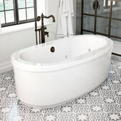 MODENA® 6636 Freestanding Whirlpool Chroma Whisper+ White/Chrome