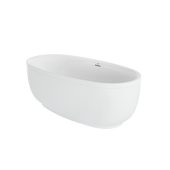 COSI™ 6732 Acrylic Freestanding Soaking Bath Center Drain White/White