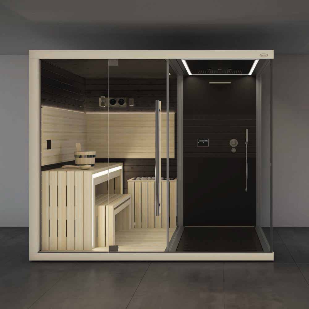 Voorzichtig voorkant compileren Sasha - Sauna | Douche - 257 x 211 x 225 H | Jacuzzi® EMEA