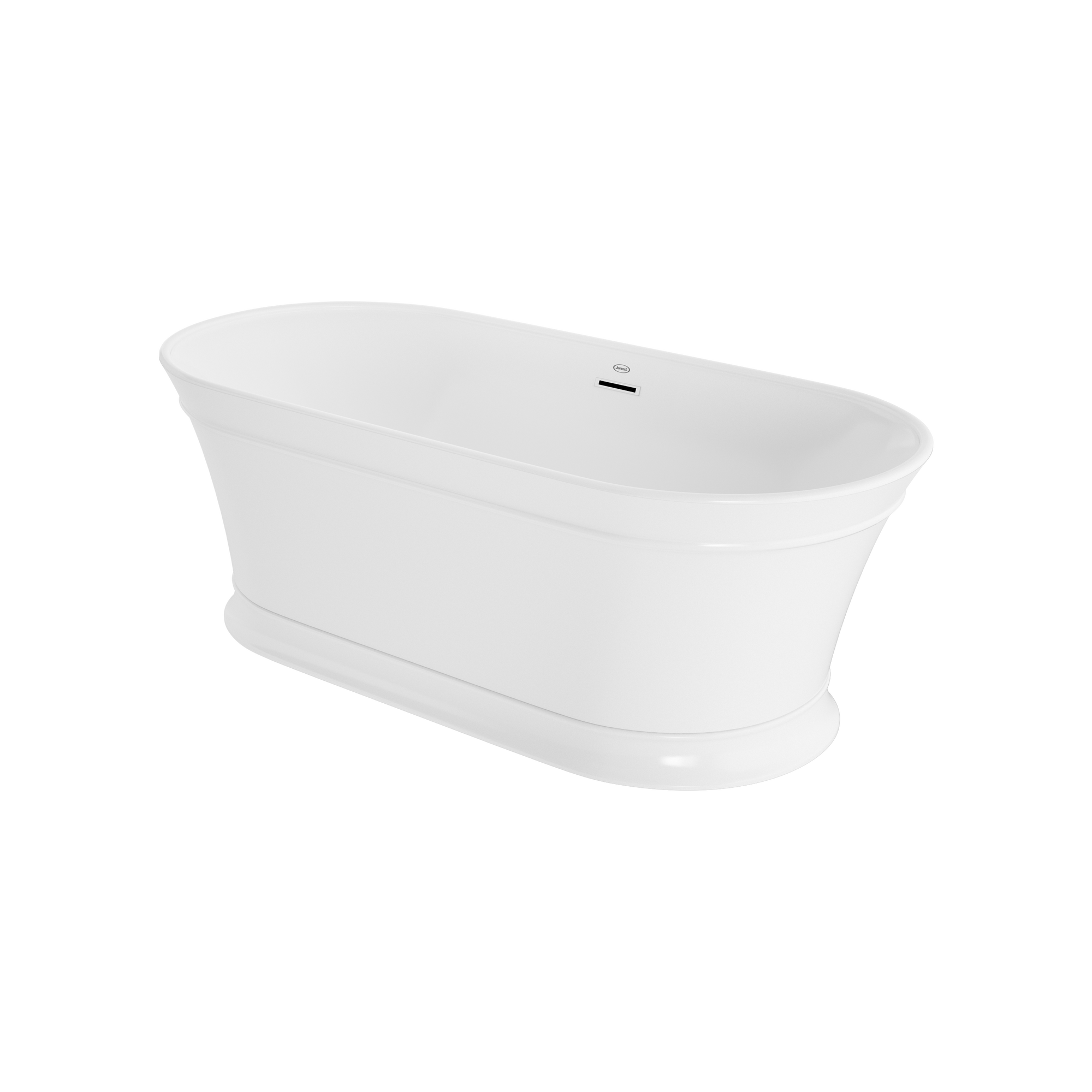 Lyndsay 6731 Acrylic Freestanding Soaking Bath Center Drain White with