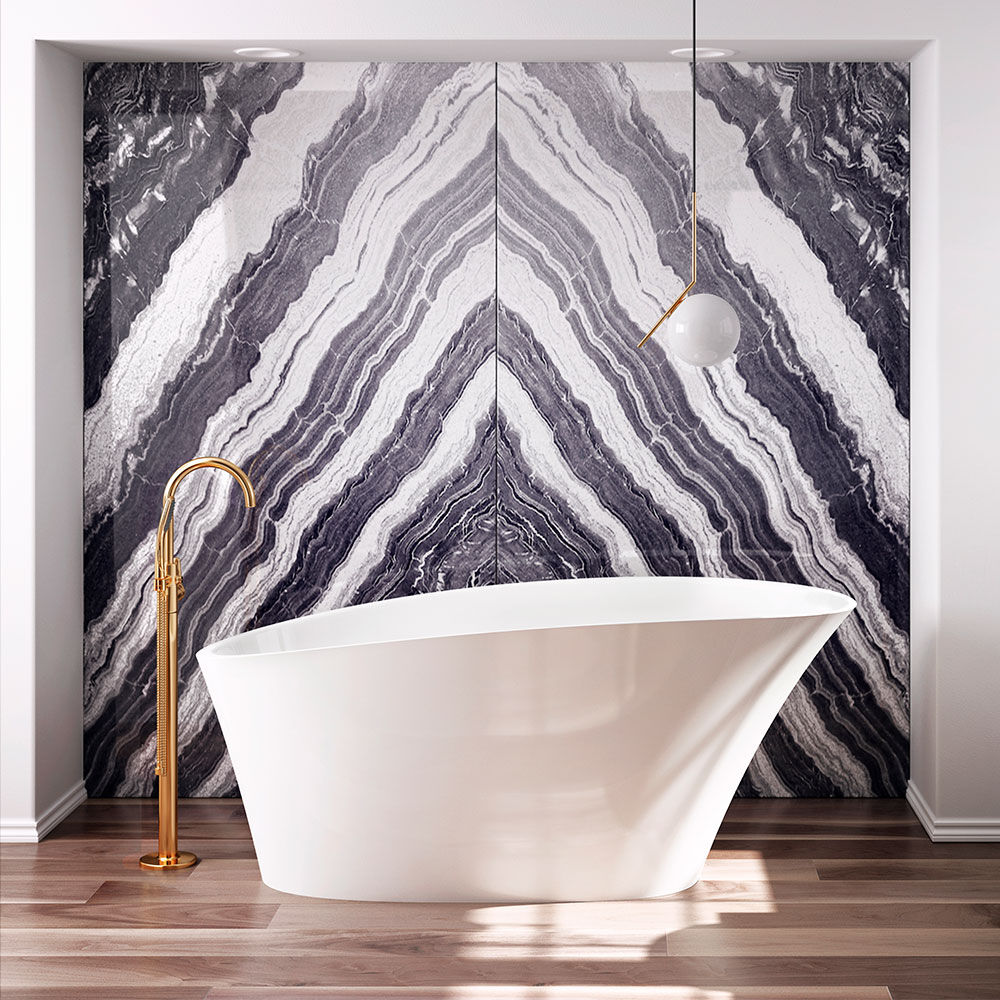 ROSALIA® Freestanding 6634 Bath White Gloss/Gloss