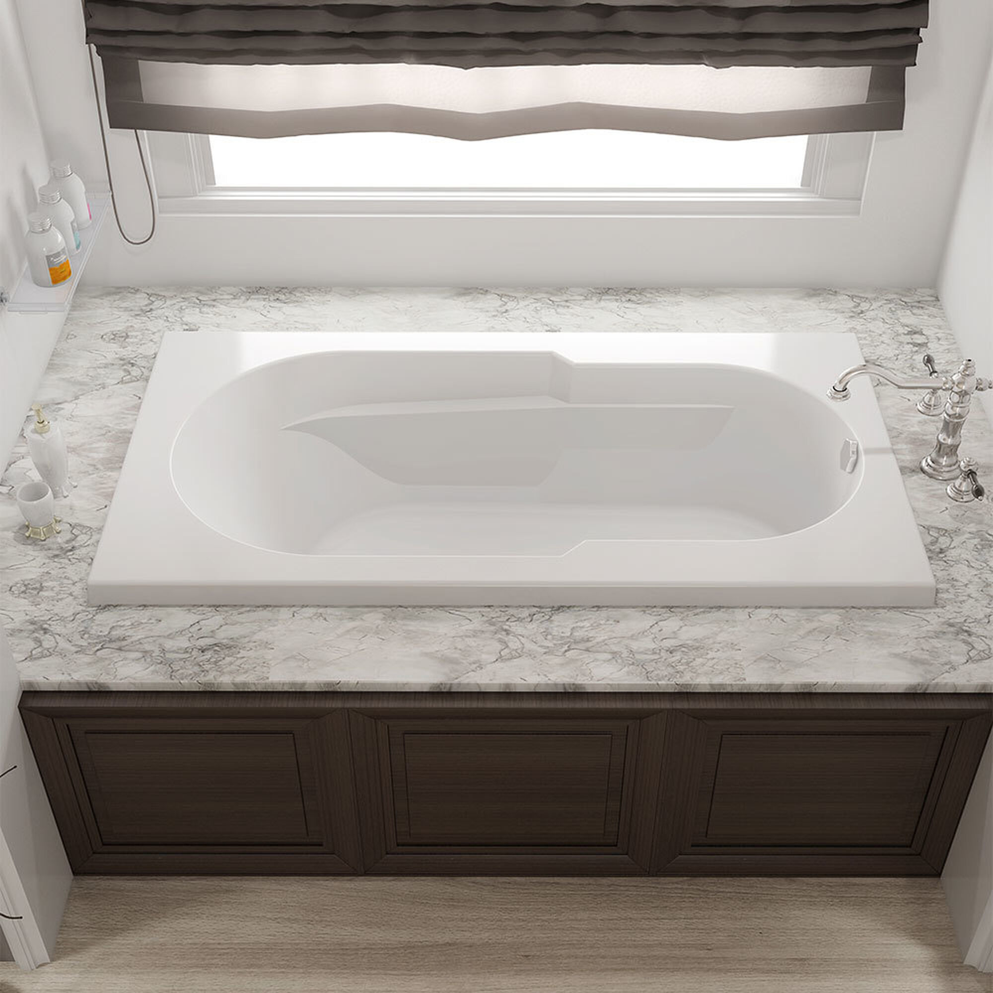 SIGNATURE® Corner 6060 DropIn Whirlpool with Heater LH 3Tile Flange