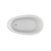 BRIA™ 5934 Deck Mount Compatible Acrylic Freestanding Soaking Slipper Bath End Drain White with Chrome Drain