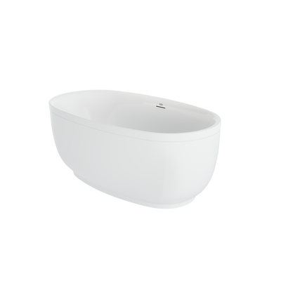 COSI™ 5932 Acrylic Freestanding Soaking Bath Center Drain White/White