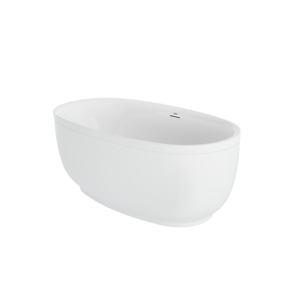 COSI™ 5932 Acrylic Freestanding Soaking Bath Center Drain White/White