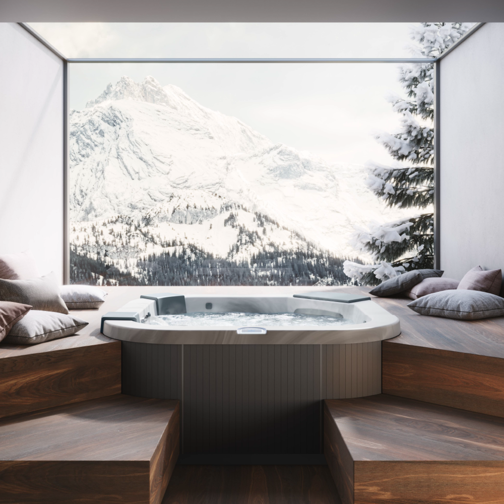 Delfi Whirlpool Spa, zeitgemäßes Design für kleine Räume und perfekten Komfort