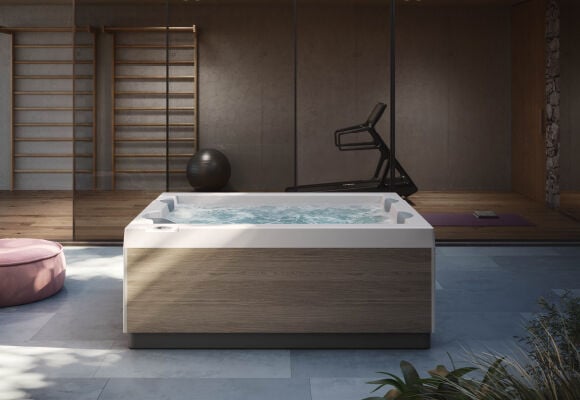 Vasca Idromassaggio Jacuzzi® Essential 130X145 Schienale a Destra