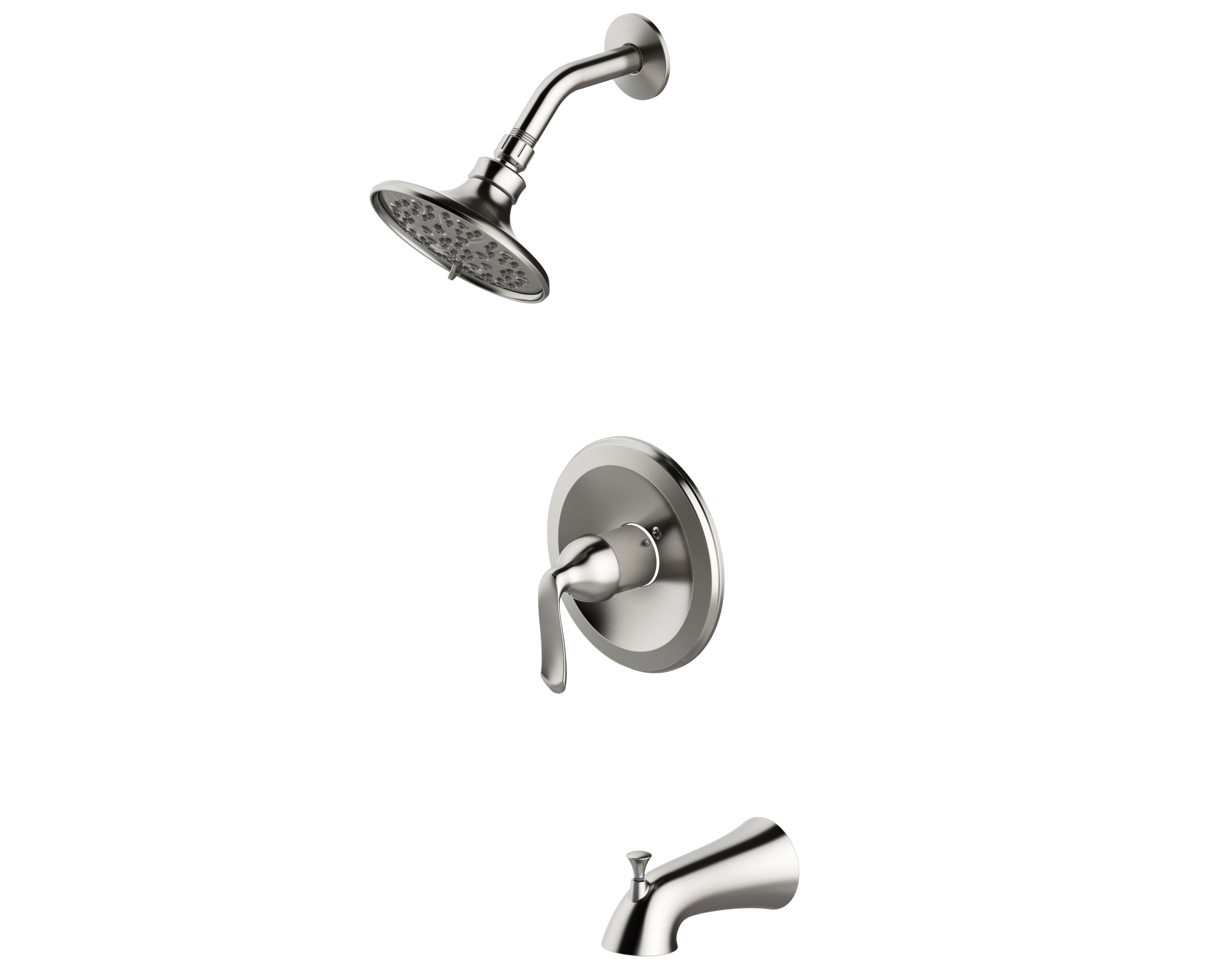 PICCOLO™ Tub and Shower Set Brushed Nickel Jacuzzi®