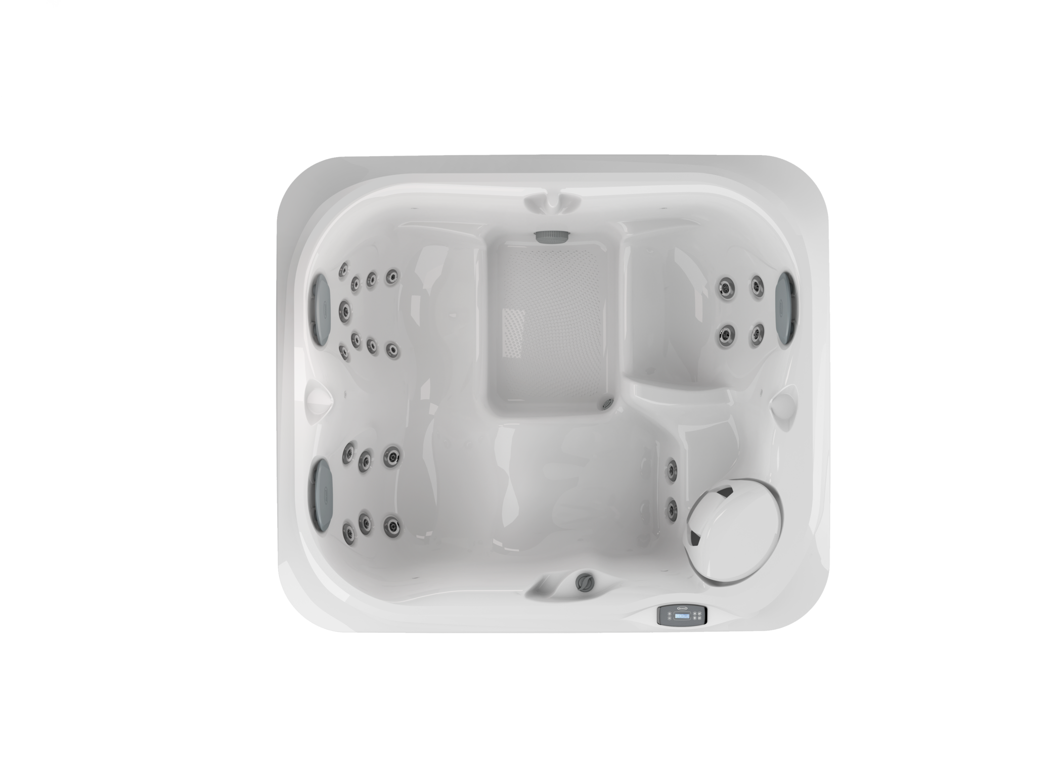 J215™ Compact Hot Tub with Lounge Seating Designer Hot Tub with Open